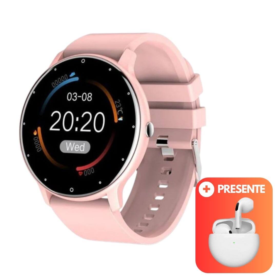 Relógio Smartwatch VitalityFit Android/IOS À Prova D Água + Fone Air Pro 4 Tws